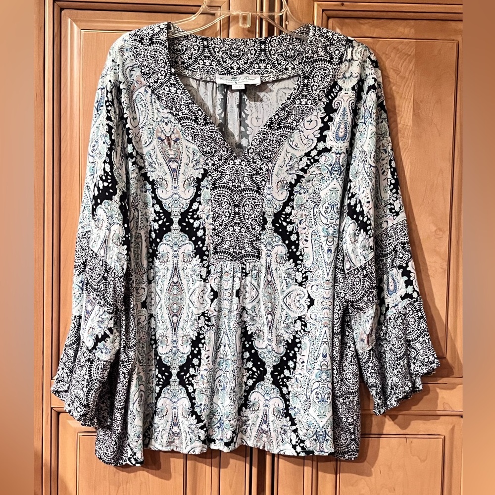 Coconut Row Palm Beach Women’s Paisley Print Top